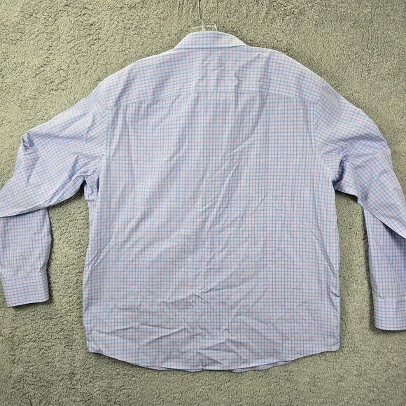 UNTUCKit Wrinkle Free Men's Long Sleeve Button-Down Pocket Shirt Blue 2XL - Picture 8 of 14
